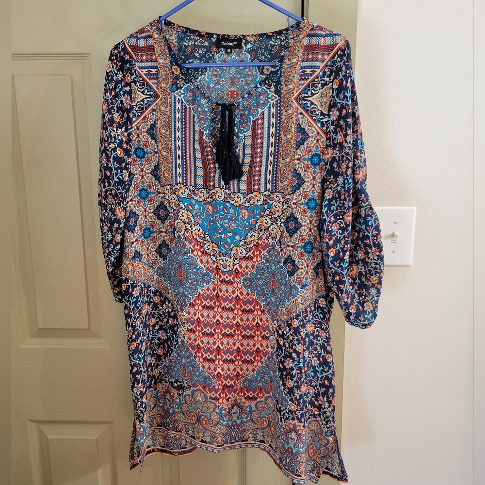 Quarter sleeve dress